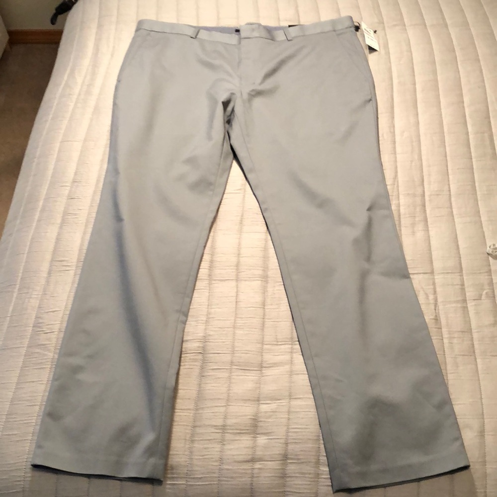 NEW Alfani grey flat front stretch trouser pant size 38